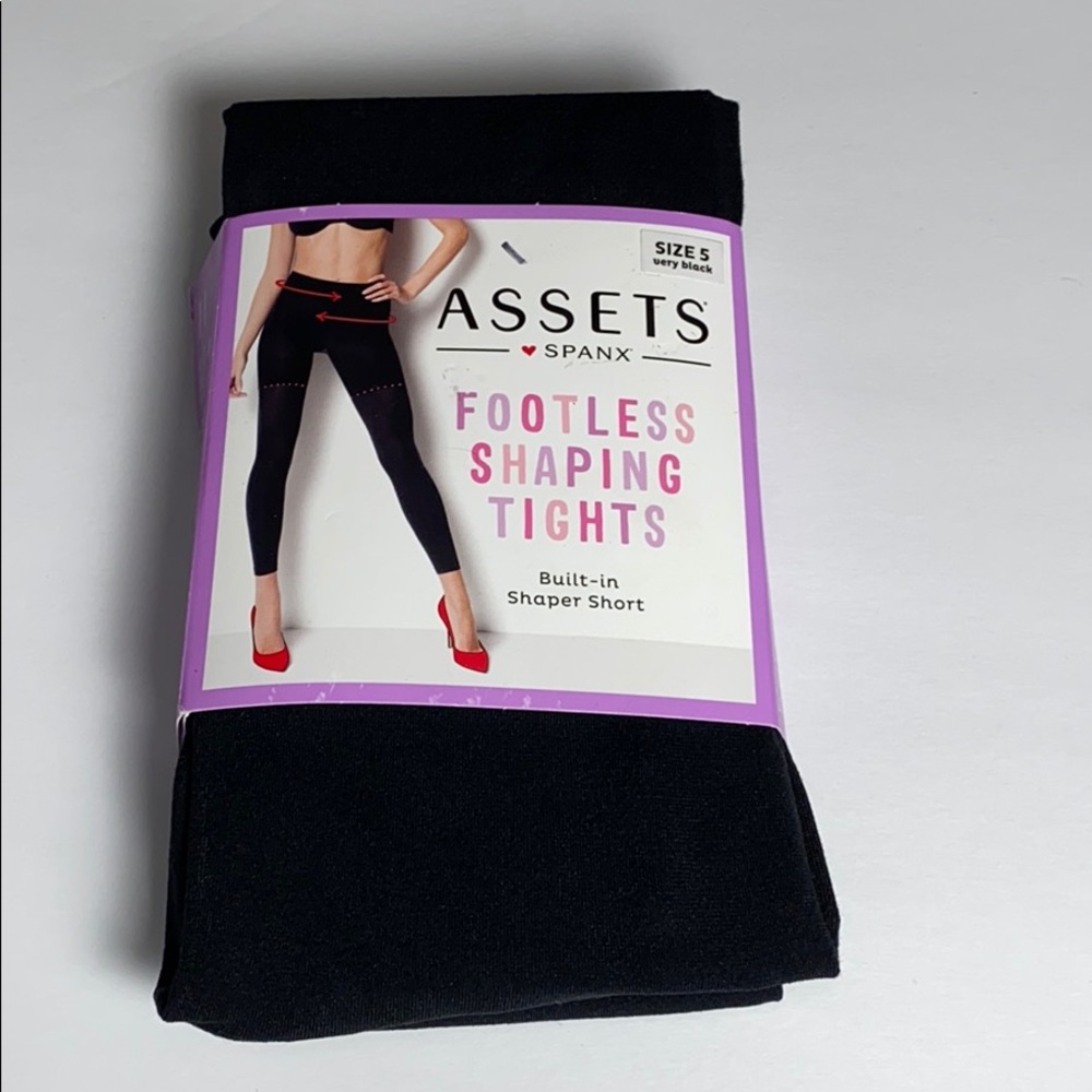 Assets by Spanx Footless Shaping Tights Black 5